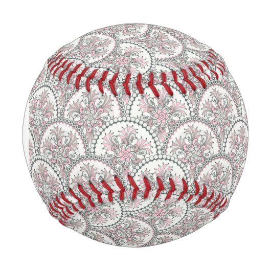 Vintages Muster in Monogram-Mitte Baseball (Vorderseite)