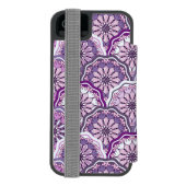 Vintages Muster Incipio iPhone Geldbeutel-Hülle (Folio Rückseite)