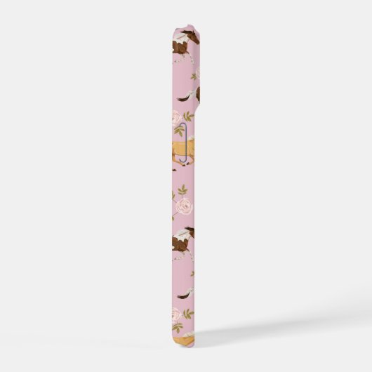 Vintages Muster iPhone 15 Hülle (Rechte Seite)