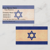 Vintages Muster - israelische Flagge Visitenkarte (Vorne/Hinten)