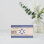 Vintages Muster - israelische Flagge Visitenkarte (Stehend Vorderseite)
