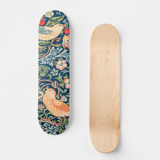 Vintages Muster Jugendstil Skateboard (Vorderseite)