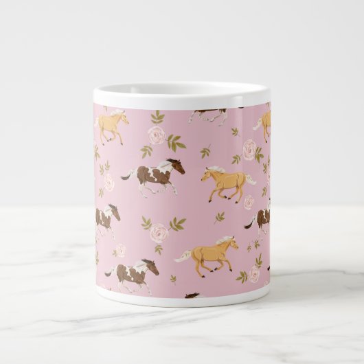 Vintages Muster Jumbo-Tasse (Vorderseite)