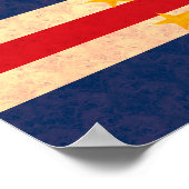 Vintages Muster kap-verdischer Flagge Poster (Ecke)