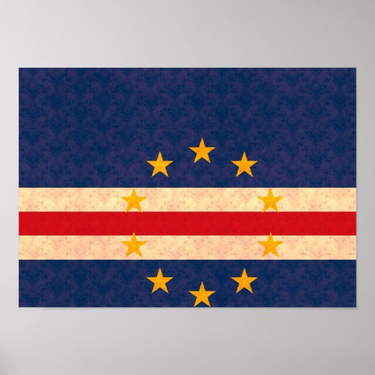 Vintages Muster kap-verdischer Flagge Poster (Vorne)