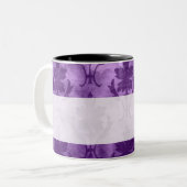 Vintages Muster-kundenspezifisches weißes Zweifarbige Tasse (Vorderseite Links)