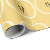 Vintages Muster mit Apfel. Handgezeichnete Abbildu Geschenkpapier (Rolleneckpunkt)