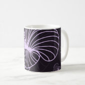 Vintages Muster mit Blumenmotiv. Hintergrund mit Kaffeetasse (VorderseiteRechts)