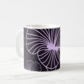 Vintages Muster mit Blumenmotiv. Hintergrund mit Kaffeetasse (Vorderseite Links)