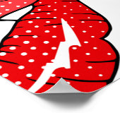 Vintages Muster mit Cartoon-Pflaster-Abzeichen mit Poster (Ecke)