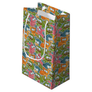 Vintages Muster mit Cartoontieren Kleine Geschenktüte