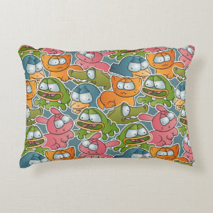 Vintages Muster mit Cartoontieren Zierkissen