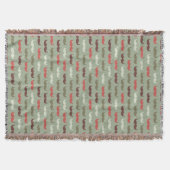 Vintages Muster mit dem Schnurrbart Decke (Vorderseite)