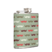 Vintages Muster mit dem Schnurrbart Flachmann (Rechts)