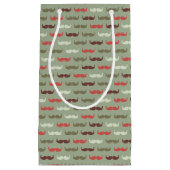 Vintages Muster mit dem Schnurrbart Kleine Geschenktüte (Vorderseite)