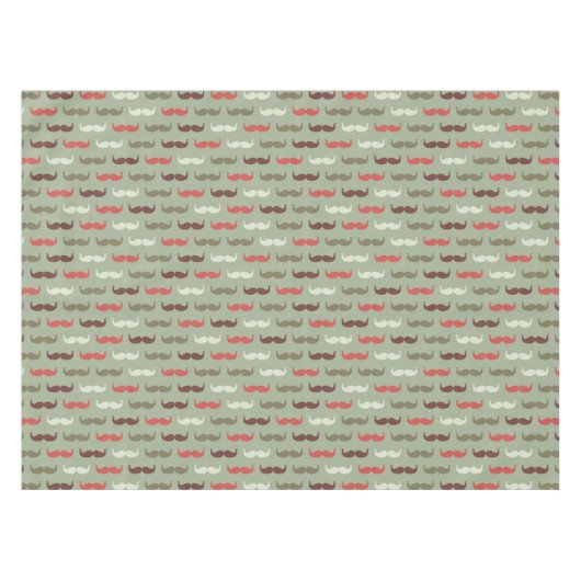 Vintages Muster mit dem Schnurrbart Tischdecke (Vorderseite (Horizontal))