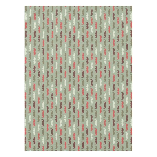 Vintages Muster mit dem Schnurrbart Tischdecke (Vorderseite)