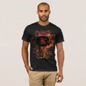 Vintages Muster mit Monogram Letter K T-Shirt (Vorne ganz)