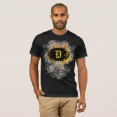 Vintages Muster mit Monogramm Buchstaben D T-Shirt (Vorne ganz)