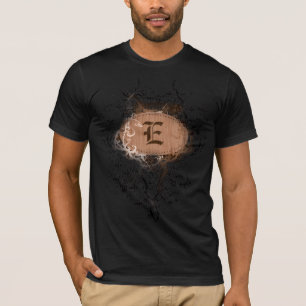 Vintages Muster mit Monogramm Buchstaben E T-Shirt