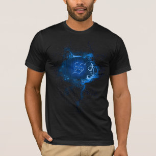 Vintages Muster mit Monogramm S T-Shirt