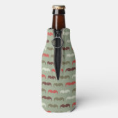 Vintages Muster mit Schnurrbart Flaschenkühler (Flasche Rückseite)