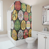 Vintages Muster mit Schuppenflechte. Ostereier-Mus Duschvorhang (Beispiel)