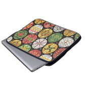 Vintages Muster mit Schuppenflechte. Ostereier-Mus Laptopschutzhülle (Vorne Knopf)