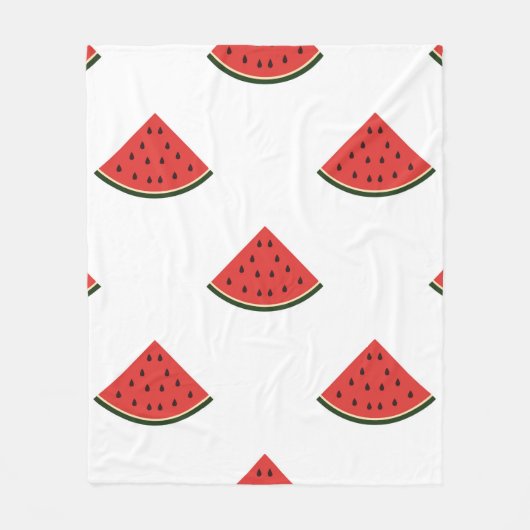 Vintages Muster mit Wassermelonen-Scheiben Fleecedecke (Vorderseite)