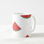 Vintages Muster mit Wassermelonen-Scheiben Kaffeetasse (VorderseiteRechts)