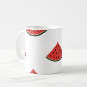 Vintages Muster mit Wassermelonen-Scheiben Kaffeetasse (Vorderseite Links)