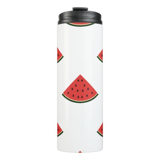 Vintages Muster mit Wassermelonen-Scheiben Thermosbecher (Vorderseite)