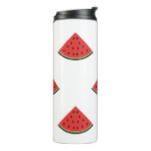 Vintages Muster mit Wassermelonen-Scheiben Thermosbecher (Nach links gedreht)