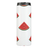 Vintages Muster mit Wassermelonen-Scheiben Thermosbecher (Rückseite)