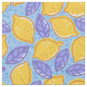Vintages Muster mit Zitronen im Doodle-Stil. Stoff (Nahaufnahme)