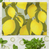 Vintages Muster mit Zitronenverzweigen Geschirrtuch (Gefaltet)