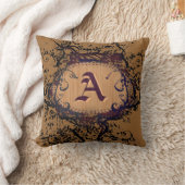 Vintages Muster Monogramm A Kissen (Decke)