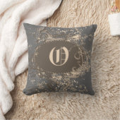 Vintages Muster Monogramm O Kissen (Decke)