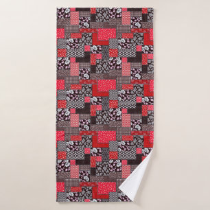 Vintages Muster nahtloser Patchwork Badehandtuch
