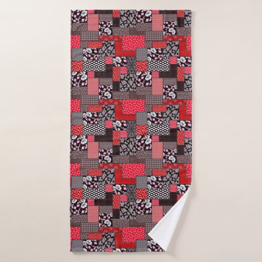 Vintages Muster nahtloser Patchwork Badehandtuch (Badehandtuch)