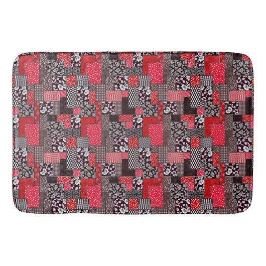 Vintages Muster nahtloser Patchwork Badematte (Vorderseite)