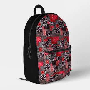 Vintages Muster nahtloser Patchwork Bedruckter Rucksack