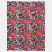 Vintages Muster nahtloser Patchwork Fleecedecke (Vorderseite)