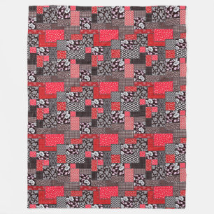 Vintages Muster nahtloser Patchwork Fleecedecke