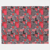 Vintages Muster nahtloser Patchwork Fleecedecke (Vorderseite (Horizontal))