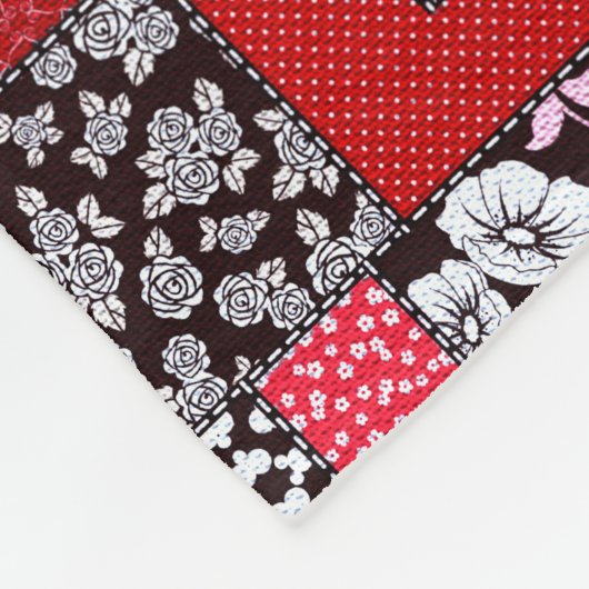 Vintages Muster nahtloser Patchwork Fleecedecke (Ecke)