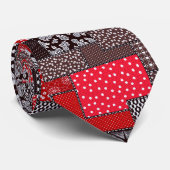 Vintages Muster nahtloser Patchwork Krawatte (Gerollt)