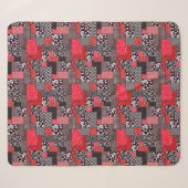 Vintages Muster nahtloser Patchwork Sherpadecke (Vorderseite (Horizontal))
