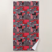 Vintages Muster nahtloser Patchwork Strandtuch (Vorderseite)