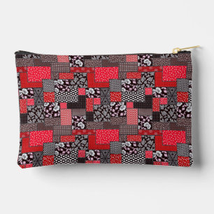 Vintages Muster nahtloser Patchwork Zubehörtasche